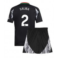 Maglie da calcio Arsenal William Saliba #2 Seconda Maglia Bambino 2024-25 Manica Corta (+ Pantaloni corti)